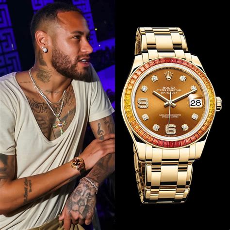 neymar rolex|Neymar jr yellow gold watch.